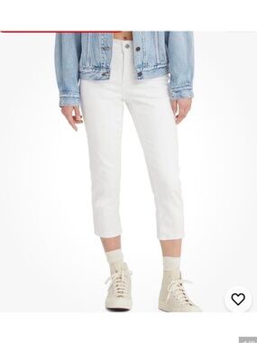 Levi's 311 Shaping Skinny Capri Jeans Mid Rise 26 white